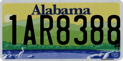 AL license plate 1AR8388