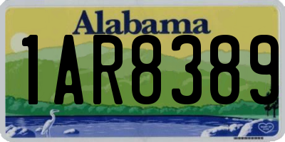 AL license plate 1AR8389
