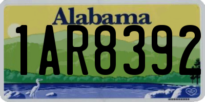 AL license plate 1AR8392