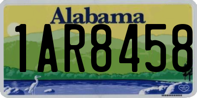 AL license plate 1AR8458
