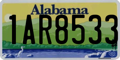 AL license plate 1AR8533