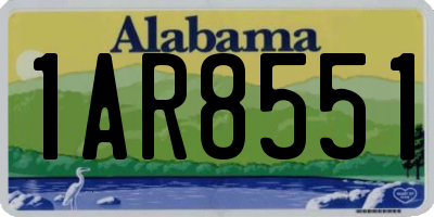 AL license plate 1AR8551