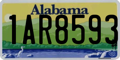 AL license plate 1AR8593