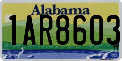 AL license plate 1AR8603