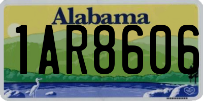 AL license plate 1AR8606