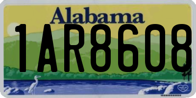 AL license plate 1AR8608