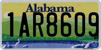 AL license plate 1AR8609