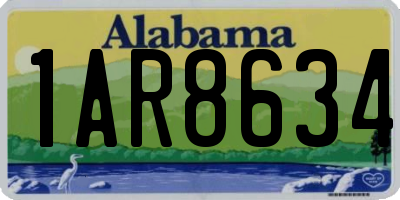 AL license plate 1AR8634