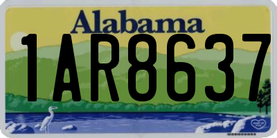 AL license plate 1AR8637