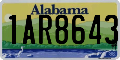 AL license plate 1AR8643