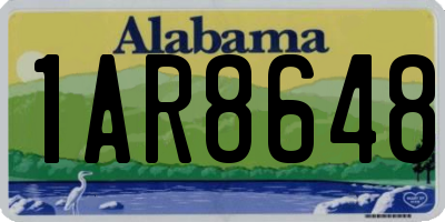 AL license plate 1AR8648