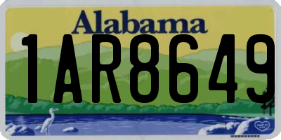 AL license plate 1AR8649