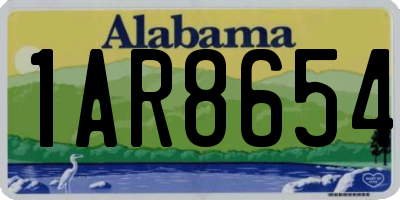 AL license plate 1AR8654