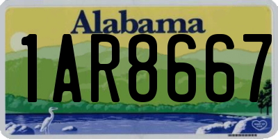 AL license plate 1AR8667