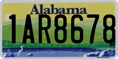 AL license plate 1AR8678