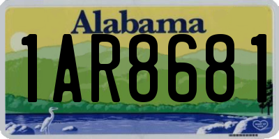 AL license plate 1AR8681