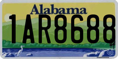 AL license plate 1AR8688