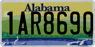 AL license plate 1AR8690