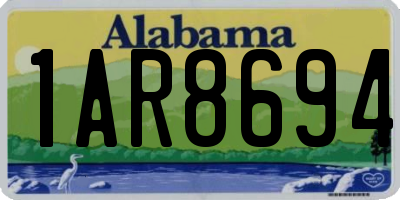 AL license plate 1AR8694