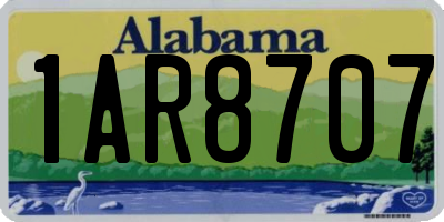 AL license plate 1AR8707