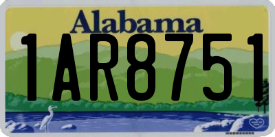 AL license plate 1AR8751