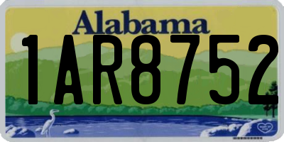 AL license plate 1AR8752