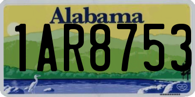 AL license plate 1AR8753