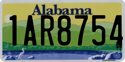 AL license plate 1AR8754