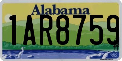 AL license plate 1AR8759