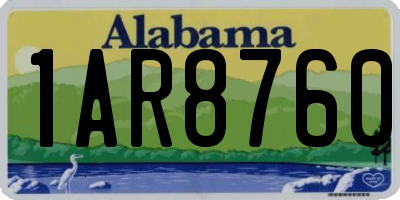 AL license plate 1AR8760