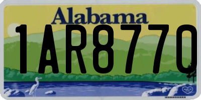 AL license plate 1AR8770