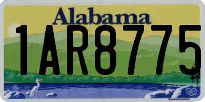 AL license plate 1AR8775