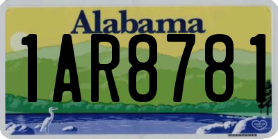 AL license plate 1AR8781