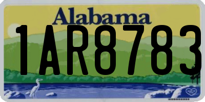 AL license plate 1AR8783