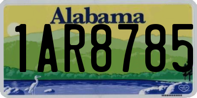 AL license plate 1AR8785