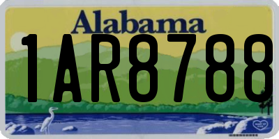 AL license plate 1AR8788