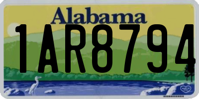 AL license plate 1AR8794