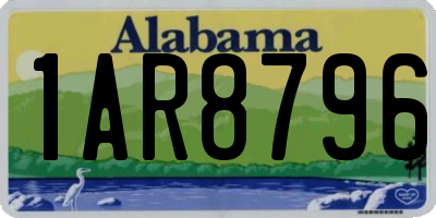 AL license plate 1AR8796