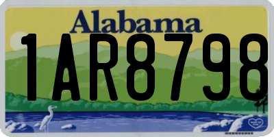 AL license plate 1AR8798