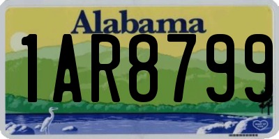 AL license plate 1AR8799