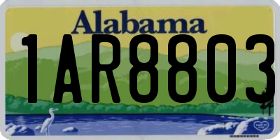 AL license plate 1AR8803