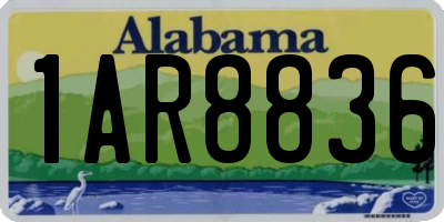 AL license plate 1AR8836