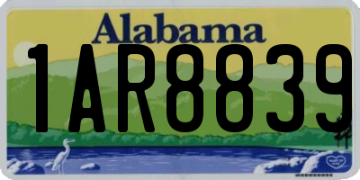 AL license plate 1AR8839
