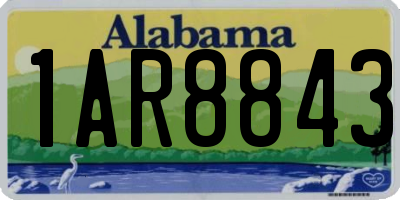 AL license plate 1AR8843