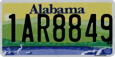 AL license plate 1AR8849