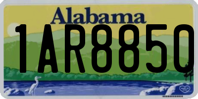 AL license plate 1AR8850