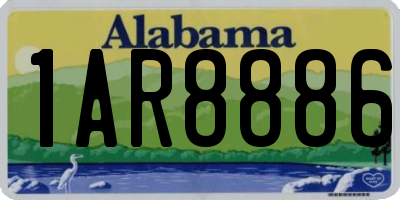 AL license plate 1AR8886