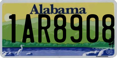 AL license plate 1AR8908