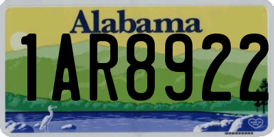 AL license plate 1AR8922
