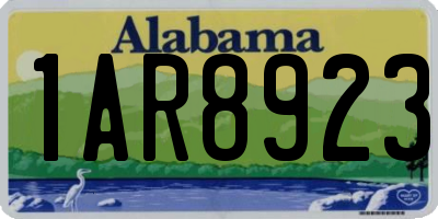 AL license plate 1AR8923